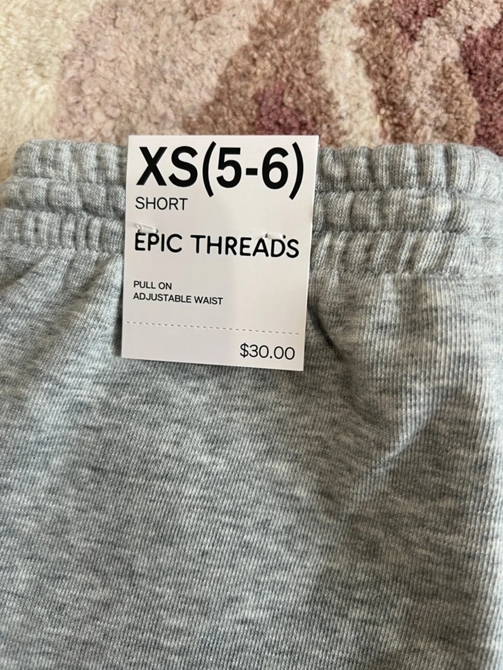 NEW Epic Threads Light Gray Pull On Drawstring Shorts - Picture 6 of 7